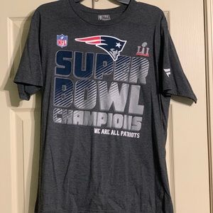 New England Patriots Gray Super Bowl T-Shirt Large